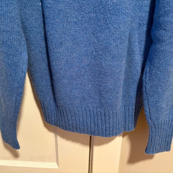 NWT Vintage Deans Of Scotland Sweater Mens 38 Large Blue Shetland Wool Crewneck - Picture 5 of 5
